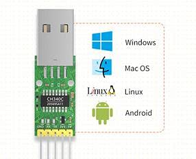 USB ל- TTL CH340 מודול USB ליציאה סדרתית MCU להורדה קו RS232 שדרוג לוח מברשת לוח קטן