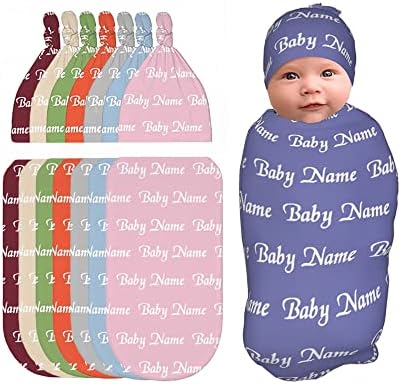 Unxueco התאמה אישית של סטים של חוטף ותינוקות לתינוקות לתינוקות עם שם עם שם מותאם אישית יילוד חוטות
