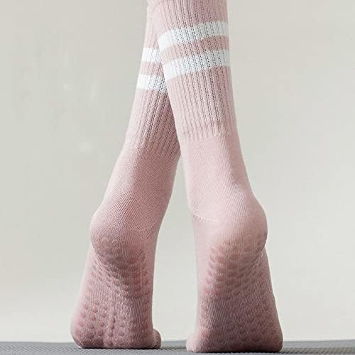 גרבי יוגה עם אחיזות לנשים, גרבי כותנה תחתית אמצע צינור גרביים לא אחיזה לא אחיזה ליוגה, פילאטיס,