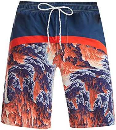 ייבוש מהיר דפוס פס גלישה רופף אופנה אופנה מזדמן חוף ים בגד ים של מכנסיים חמים