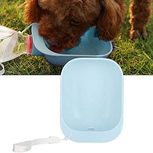 אלזאיה כלב נייד מים בקבוק נוח לחיות מחמד שתיית קערת מתקן עם אינטימי אבזם חבל נייד עבור חיות מחמד חיצוני נסיעות
