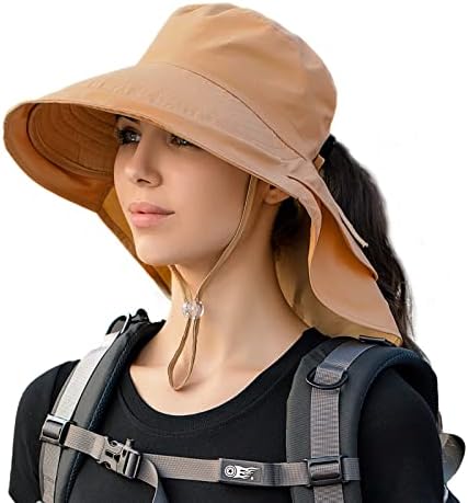 כובעי שמש לנשים מטיילים כובע דיג כובע שוליים רחבים עם כובעי הגנה מפני צוואר גדול של צוואר לגברים