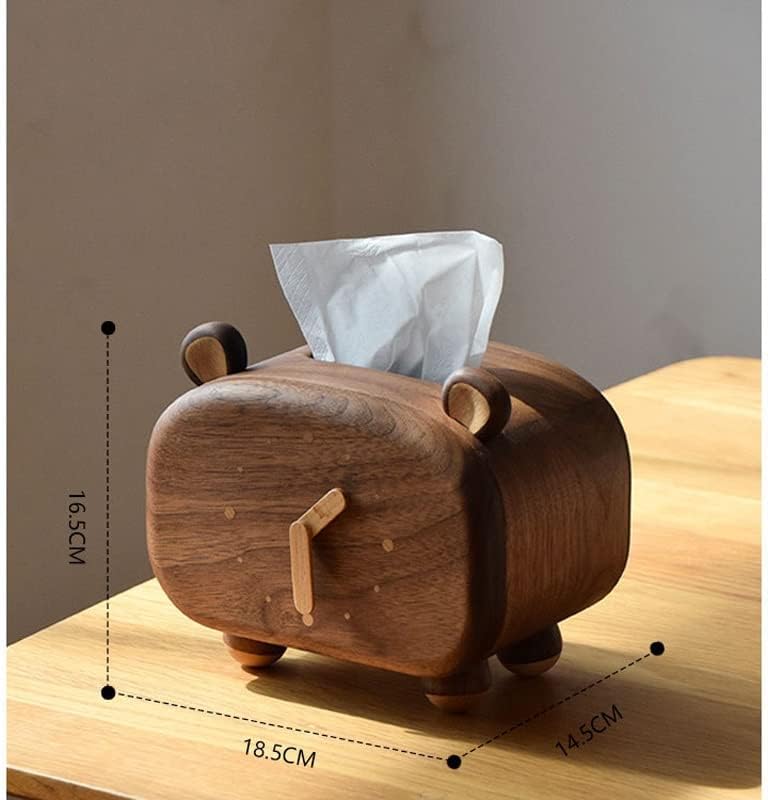 Lukeo Walnut Boxue Coxue מכסה עץ מפיתת בית קופסת נייר קופסת נייר מעץ מלא מפית קופסת נייר קופסת נייר