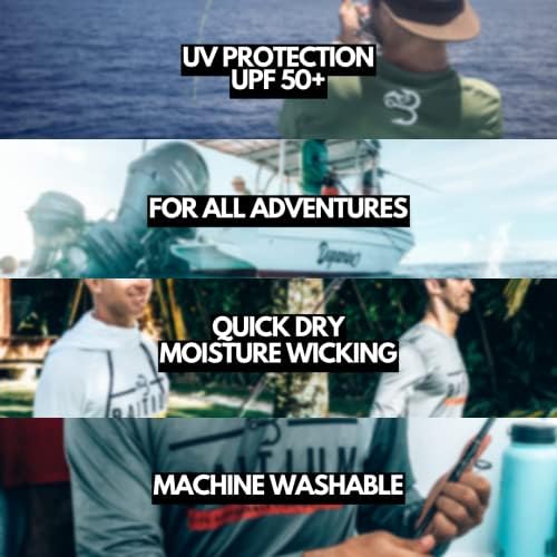 חולצת שרוול ארוך לגברים קלה UPF 50+ הגנת שמש SPF חולצות דיג לגברים מטיילים בהפעלת PFG DRI בכושר