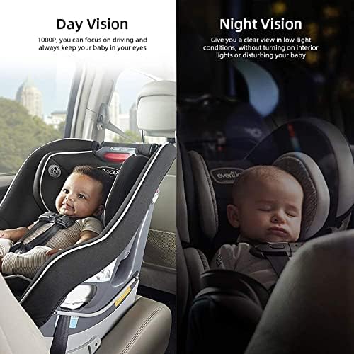 מראה מכונית לתינוק מושב אחורי מצלמת מכונית לתינוק עם מראה מכונית HD תצוגה רחבה נצפה בראיה את המהלך של התינוק