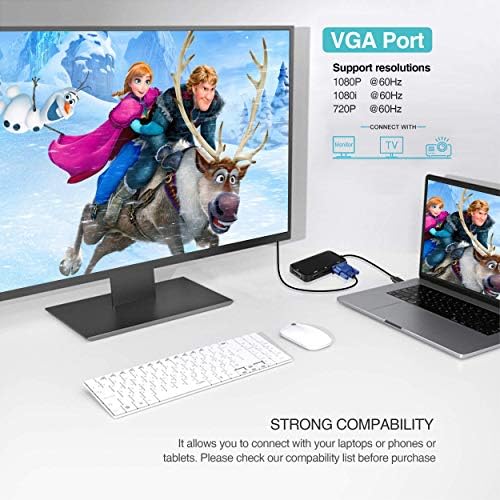 USB C ל- HDMI VGA DVI DV DP מתאם, Moyoon 4 ב- 1 USB C Multiport 4K מתאם עבור MacBook Air, MacBook