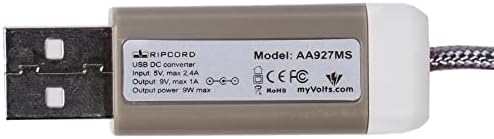 Myvolts RipCord USB עד 9V DC Power Cable התואם למפתח Roland AX-1