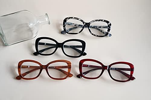 כוורן 4-חבילה שיק קריאת משקפיים לנשים גדול קוראים +2.50