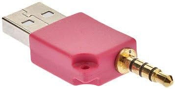 USB 2.0 זכר עד 3.8 ממ מתאם שמע זכר אדום עם חור קלע