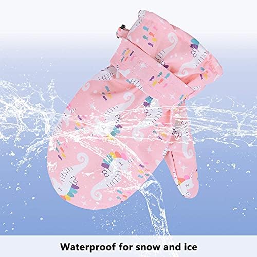 כפפות פעוטות מרופדות כפפות ילדים כפפות חמות כפפות סקי לילד כפפות שלג עמיד למים שלג תינוקות לבנים בנות