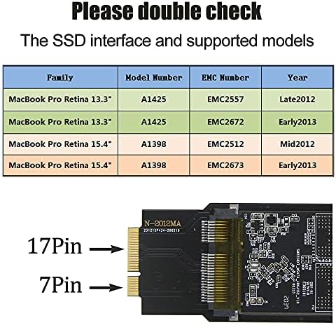 FLEANE FM98A 128GB SSD תואם ל- MacBook Pro A1398 A1425, כולל כלי התקנה