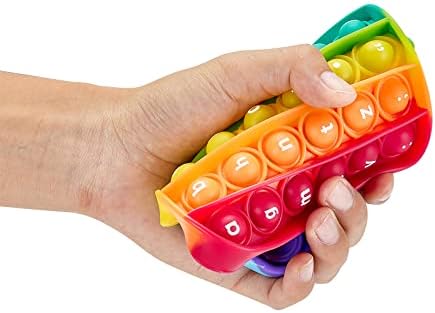 ABC אלפבית פופ צעצוע, מכתבים ומספרים ספירת למידה דחוף צעצועים חושיים לבועה לתלמידים לילדים מלאכת בית