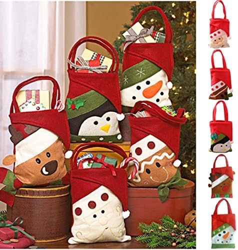 שקיות לטובת ארוג סוכריות חג המולד גלישת ידית תיק עם חג המולד פינגווין נייד שקיות פסטיבל עבור אספקת חג שאינו