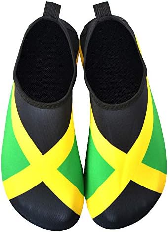 נעלי מים לנשים וגברים מהיר יבש לשחות חוף נעלי עבור חיצוני גלישה תרגיל יוגה ג ' מייקה דגל הקאריביים