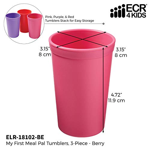 ECR4KIDS ELR-18102-יהיה הארוחה הראשונה שלי כוס שתייה-כוס BPA ללא מדיח כלים, כוסות ערימה, כוס ילדים