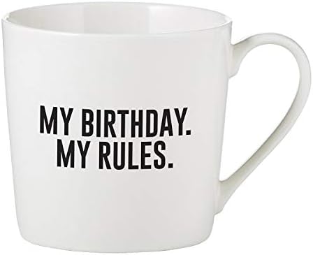 מותגים יצירתיים לוגמים כוס/ספל קפה סין עצם, 14 אונקיה, יום ההולדת שלי, הכללים שלי