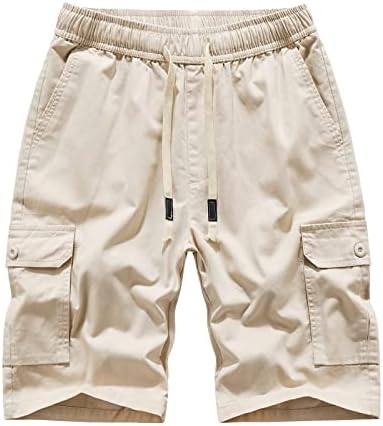 מכנסי מטען של 4 ז'וזי מכנסיים קצרים מרובי כיסים אימון מכנסי כותנה מזדמנים מפעילים מכנסי כושר קצרים משקל קלים