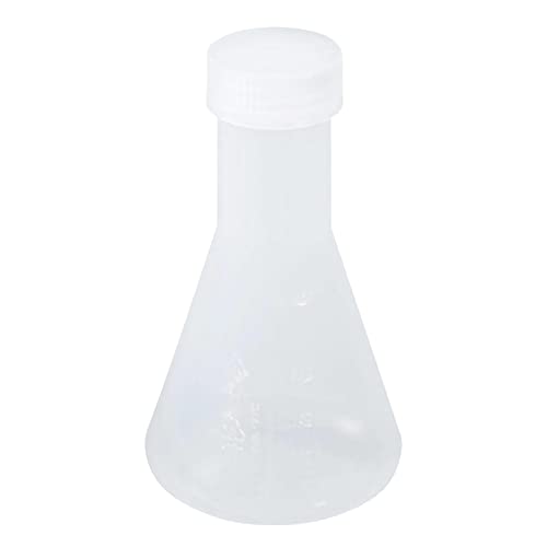 ADAMAS-BETA פלסטיק ארלנמייר בקבוק מעבדה 500 מל מעבדה רותחת עם כובע צר בפה כוס כימיה תחתון שטוח תחתון