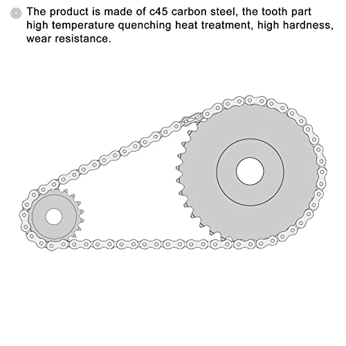 10 שיניים סבבת סוג ב גדיל יחיד 3/8 המגרש, 8 מ מ נשא 3 פחמן פלדה עבור אי. אס. או 06 ב