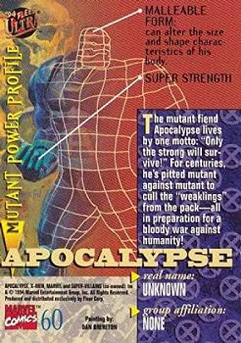 1994 Ultra X-Men Nonsport 60 Apocalypse כרטיס מסחר בגודל מארוול רשמי