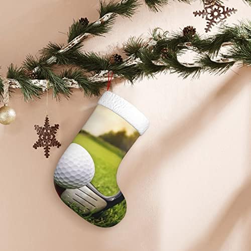 יויוי כדור גולף גרב חג המולד קישוט חג קישוט אח תלייה גרב 18 אינץ 'גרביים