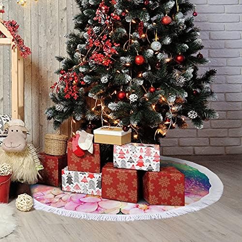 מחצלת חצאיות עץ חג המולד חד קרן חמודה עם קישוטים למסיבות חג לחוות ליל כל הקדושים 48 x48