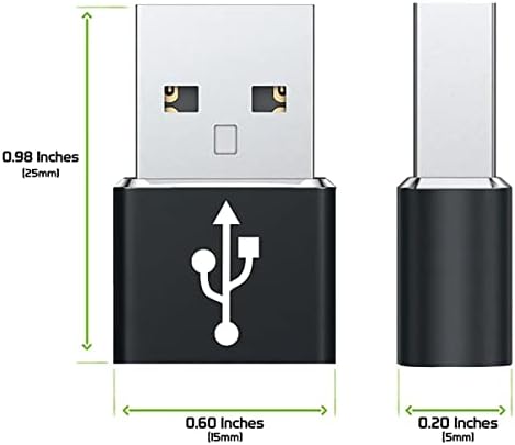 USB-C נקבה ל- USB מתאם מהיר זכר התואם את פולקסווגן 2020 גולף 8 עבור מטען, סנכרון, מכשירי OTG כמו מקלדת,