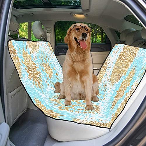 מותאם אישית זהב עיצוב צבע יצירתי אמנות הדפסת רכב מושב מכסה לכלבים עמיד למים החלקה עמיד רך לחיות מחמד רכב