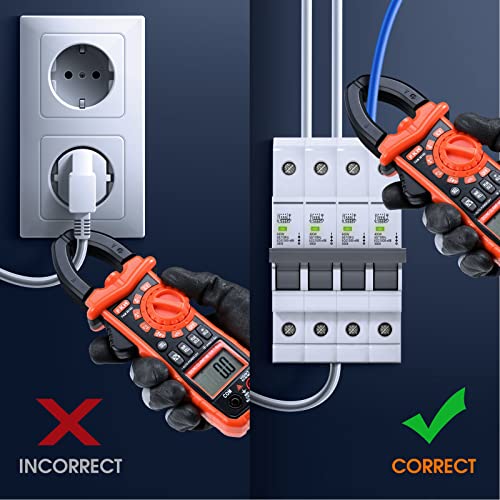 מד מהדק FKM, Multimeter T-RMS 6000 ספירות, זרם AC/DC ובוחן מתח טווח אוטומטי, מודדים דיודות עמידות