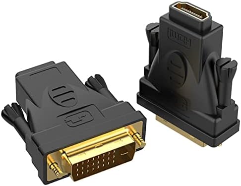 UVOOI DVI ל- HDMI מתאם 2-חבילה, דו כיווני HDMI למתאם DVI CONVERTER DVI זכר ל- HDMI נקבה 1080p