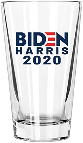 הנשיא ה -46 כוס בירה ליטר / ביידן האריס-צבע 4 יחידות / כיתה מסחרית 16 אונקיות זכוכית לשימוש יומיומי / תוצרת ארצות