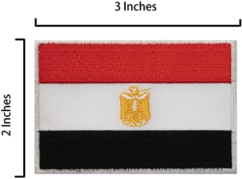 A-one 2 PCS Packs Pack-Camel Tatched רקום+סמל דגל מצרים, תיקון תכונות מדברי, תפור על ברזל על ג'ינס