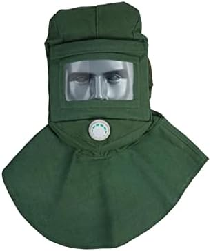 שמג ' ינה התזת חול הוד מקצועי מכסה נגד אבק ציוד עם מגן פנים צעיף כובע רוח אבק אנטי כלי ציוד מגן מסכת עבור