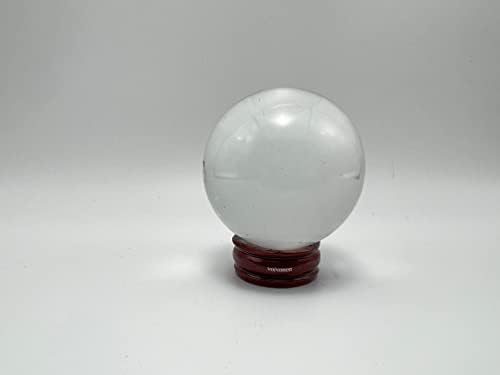 Voivonen כדורי זכוכית נוי כדור בדולח עם עמדת עץ דקורטיבית לכדור דקורטיבי ביתי, 2023 מתנה גרסה לאוהבי ציפורים,