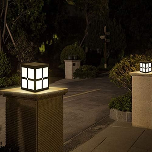SJYDQ בית מודרני חיצוני פוסט אורות כיכר עמוד חיצוני פנסים עמוד