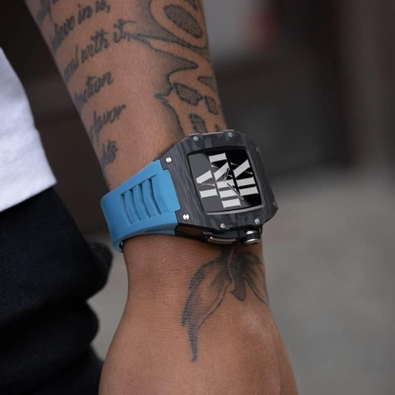 מארז מתכת חדש של Modband עבור Apple Watch 44 ממ 45 ממ רצועת שעון נירוסטה עבור Apple Watch 7