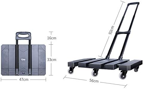 מתקפל עגלת מזוודות-קל משקל אלומיניום יד משאית עם גלגלים-מתקפל ונייד לקפל דולי עבור נסיעות, נע ושימוש