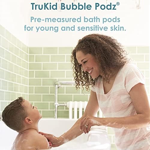 אמבט בועות טרוקיד פודז לתינוק וילדים, פצצת אמבט מרעננת עדינה לעור רגיש, מאזן חומציות 7 לרגישות