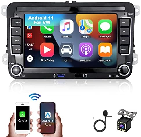 2+32GB אלחוטי Carplay אנדרואיד Auto Auto Android 11 סטריאו לרכב עבור פולקסווגן ג'טה טיגואן חיפושית פאסאט אמארוק