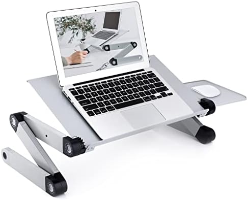 שולחן שולחן מחשב נייד מאלומיניום מתכוונן עבה שולחן שולחן מיטות טלוויזיה ארגונומיות עבודות שולחן ברכי