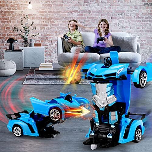 צעצועי מכוניות שלט רחוק - שינוי מכוניות RC לצעצועים לילדים ונערים - טרנספורמציה של כפתור אחד והסחף מסתובב