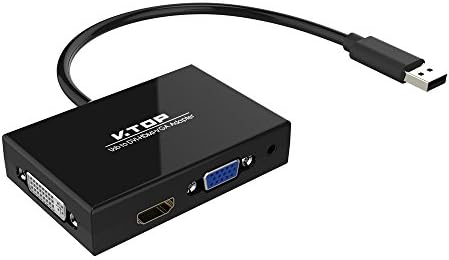 Fly kan USB 3.0 ל- HDMI-DVI-VGA וידאו מתאם כרטיסי וידאו למסכים מרובים-הוסף HDMI ו- DVI-D או