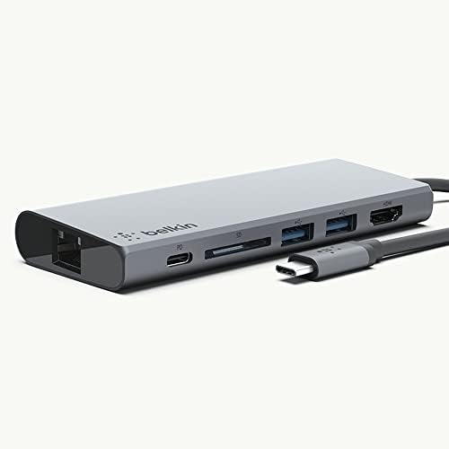 רכזת USB-C של Belkin, תחנת עגינה של Multiport 5-in-1-תחנת עגינה של USB-C לאייפד, iPad Pro, iPad Mini