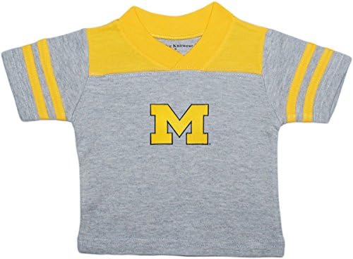 אוניברסיטת מישיגן וולברין מתאר M חולצת ספורט תינוקות