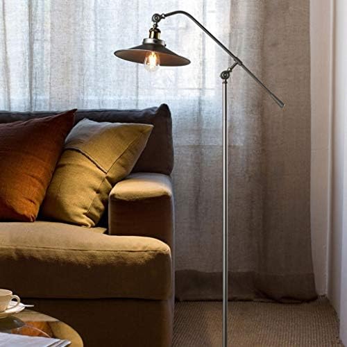 ZSEDP מנורה רצפה סטנדרטית אמריקה קאנטרי לופט לופט יצירתי תאורת זרוע ארוכה לחדר שינה/סלון/לימוד