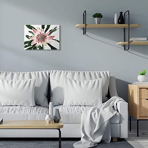 תעשיות סטופל בהירות מקרוב פרח תצלום לבן ורוד לבן, עוצב על ידי אליז Catterall Wall Art, 16 x 20, בד