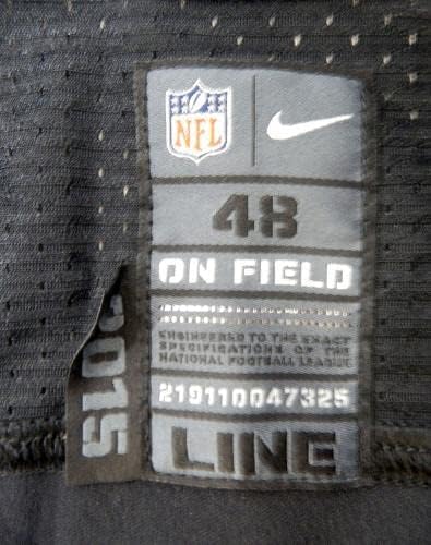 2015 משחק סן פרנסיסקו 49ers ריק הונפק גופיות שחורות צבעוניות 48 DP30142 - משחק NFL לא חתום בשימוש