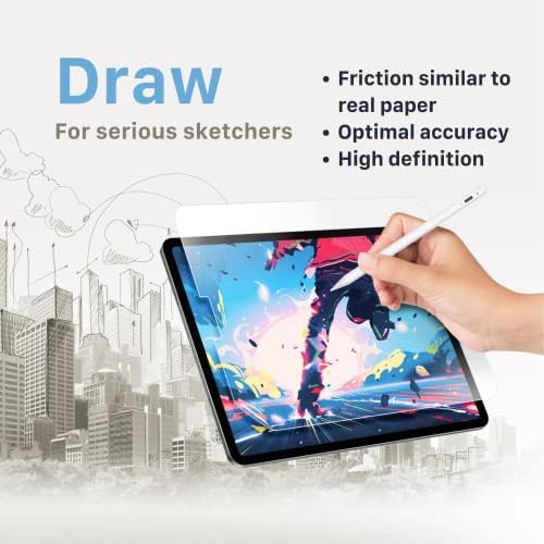 Switcheasy כמו Paper iPad Pro מגן מסך 11 / iPad Air 10.9, מיועד לכתיבה ורישום, פילטר אור כחול