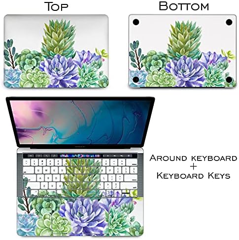 עור ויניל אלטרנטיבי תואם לאוויר MacBook 13 אינץ 'מק פרו 16 רשתית 15 12 2020 2019 2018 צמחים