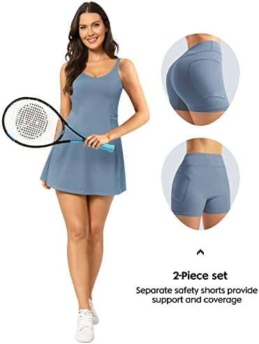 שמלות טניס נשים עם 4 שמלות אתלט